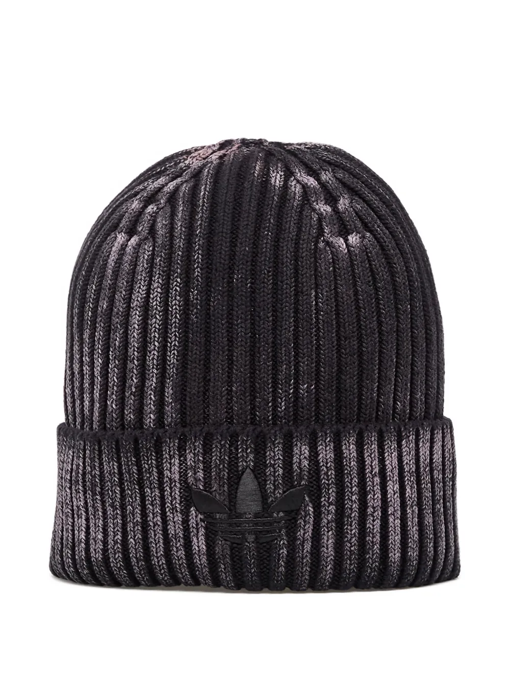 Adidas Originals Washed-effect Logo-embroidery Beanie In Black