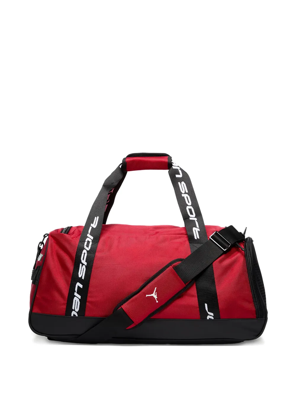 Jordan Logo-patch Strap Duffle Bag In Red