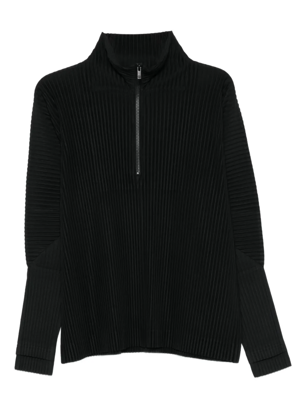 Homme Plissé Issey Miyake zip pleated top - Nero