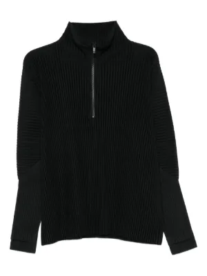 Homme Plissé Issey Miyake ジップアップ トップ | グリーン | FARFETCH JP