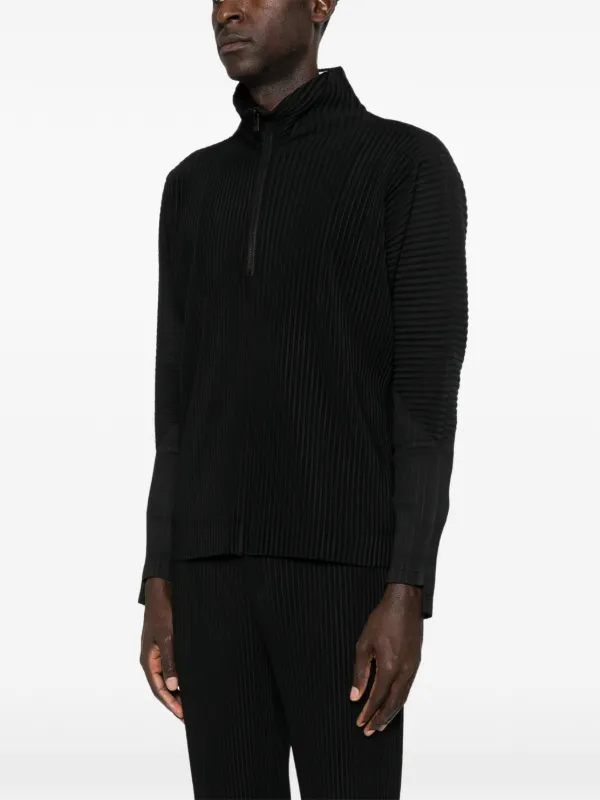 Homme Plissé Issey Miyake プリーツ トップ | ブラック | FARFETCH JP