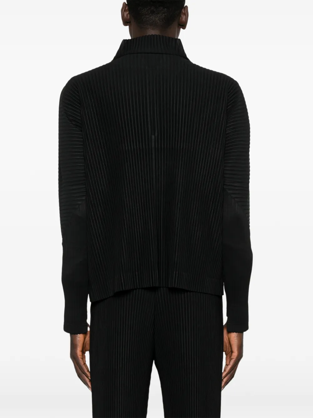 Homme Plissé Issey Miyake Zip Pleated Top | Black | FARFETCH