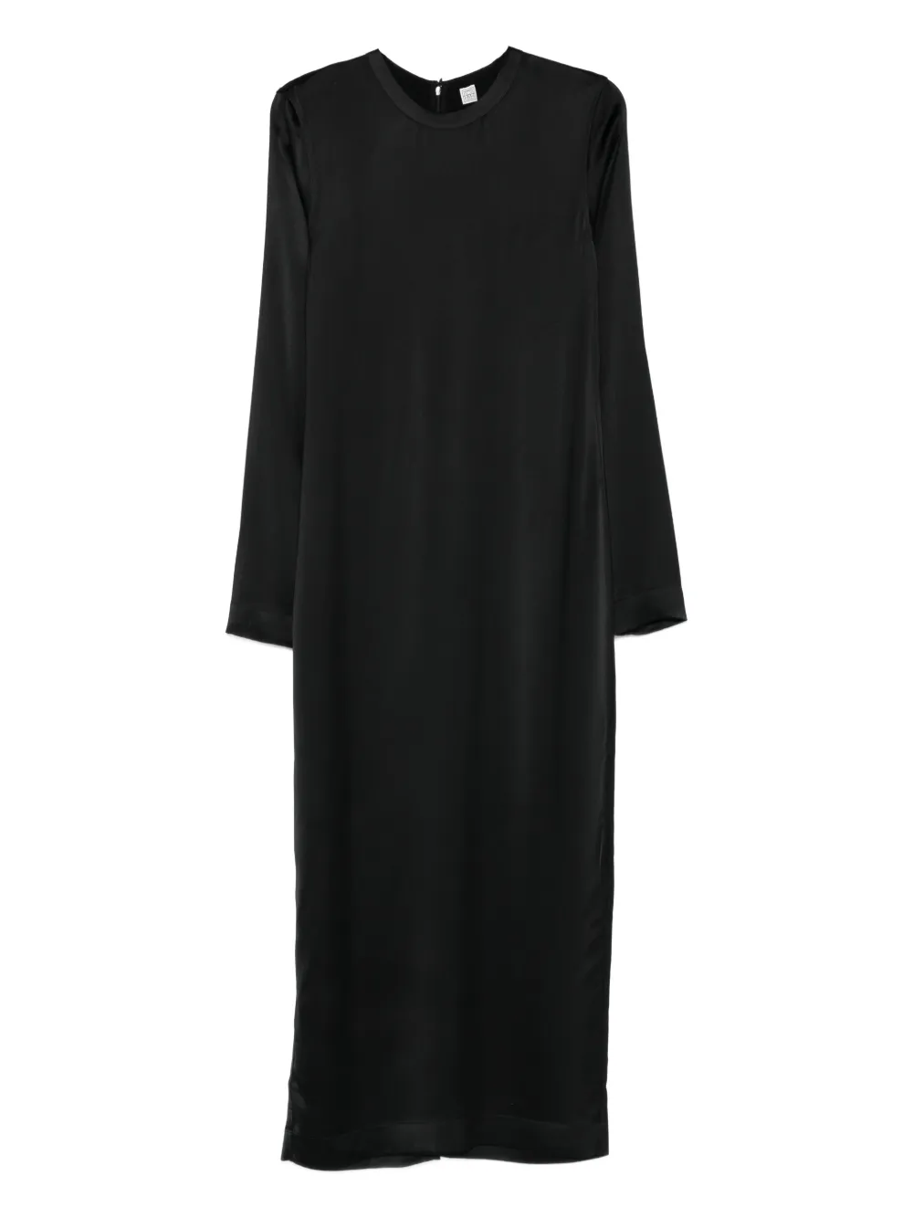 Totême Satin Maxi Dress In Black