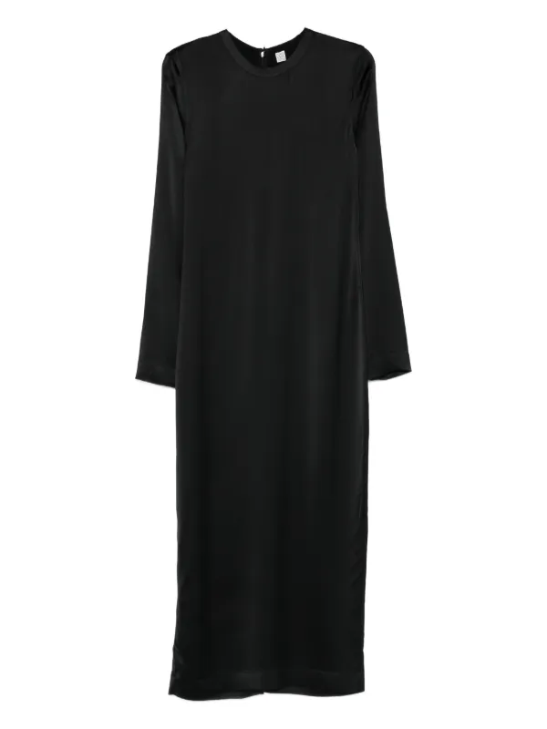 toteme satin maxi dress Toteme - Slouch waist dress taupe - 40