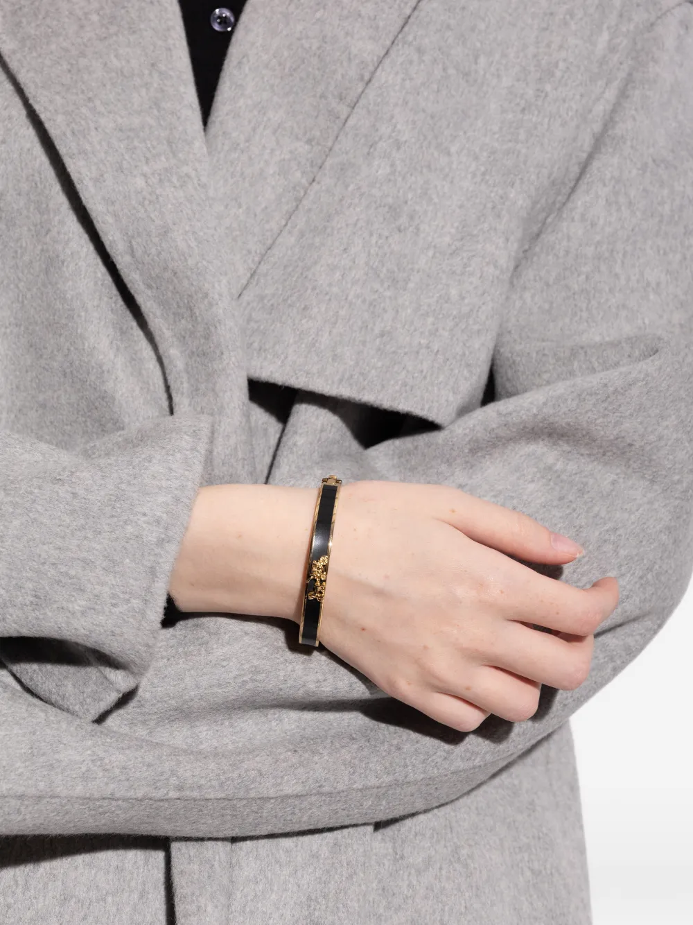 Coach Logo-plaque Bracelet In Burgundy