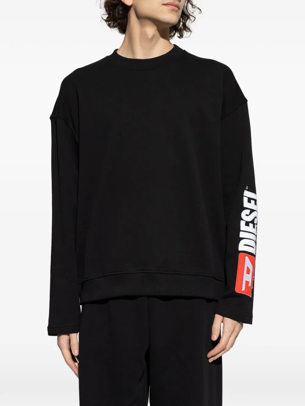 Diesel Sweater met print Zwart