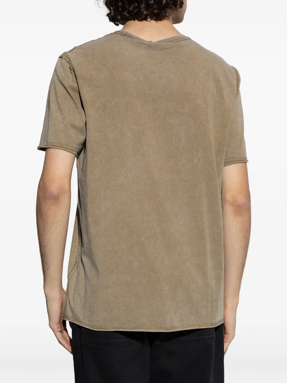 Diesel T-RAWJUST-V1 gerafeld T-shirt Beige