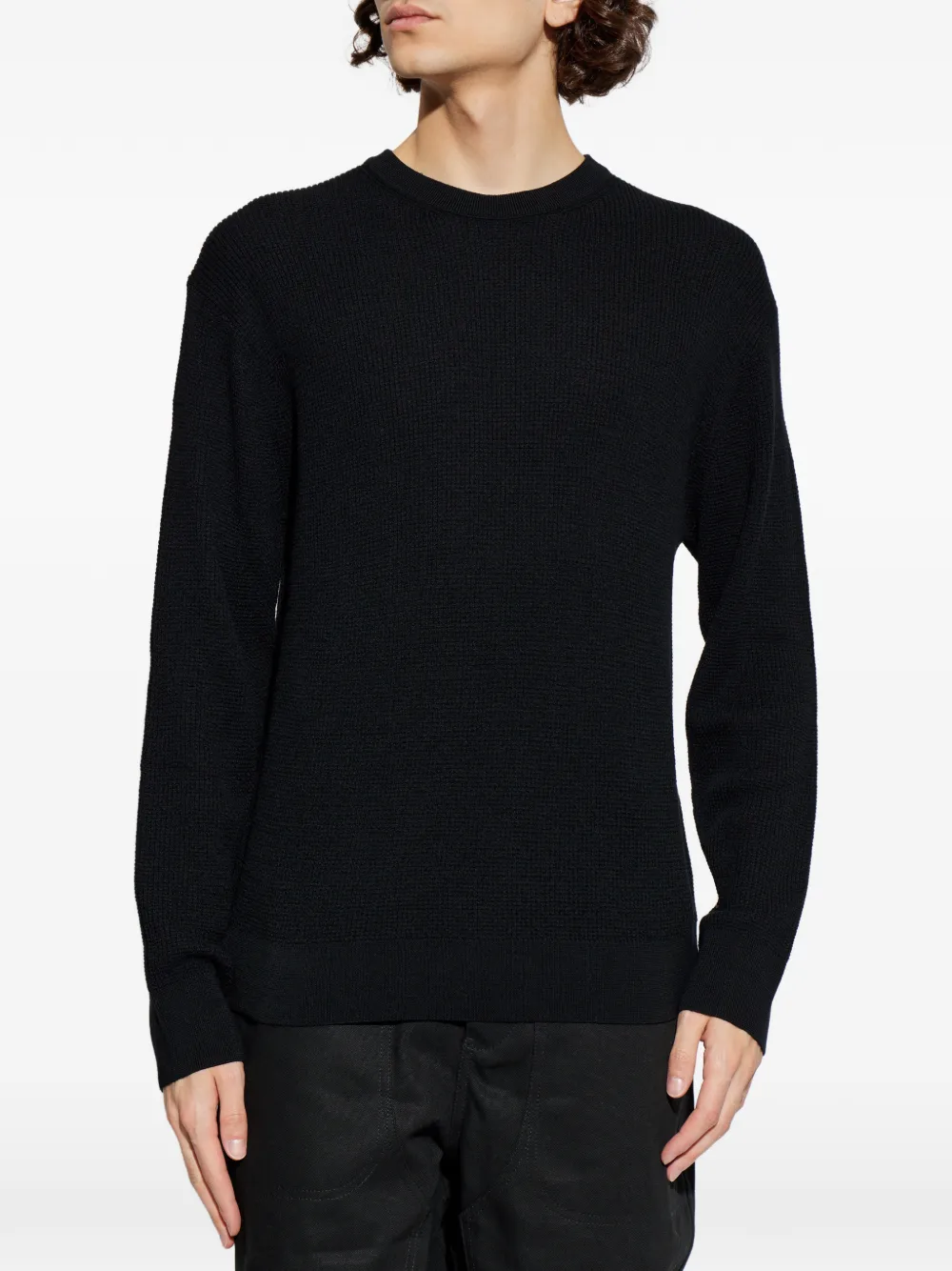 Studio Nicholson Crew-neck Sweater In Black