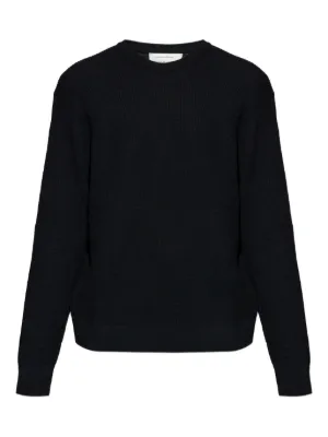 LEMAIRE クルーネック ウールスウェットシャツ | ブラック | FARFETCH JP