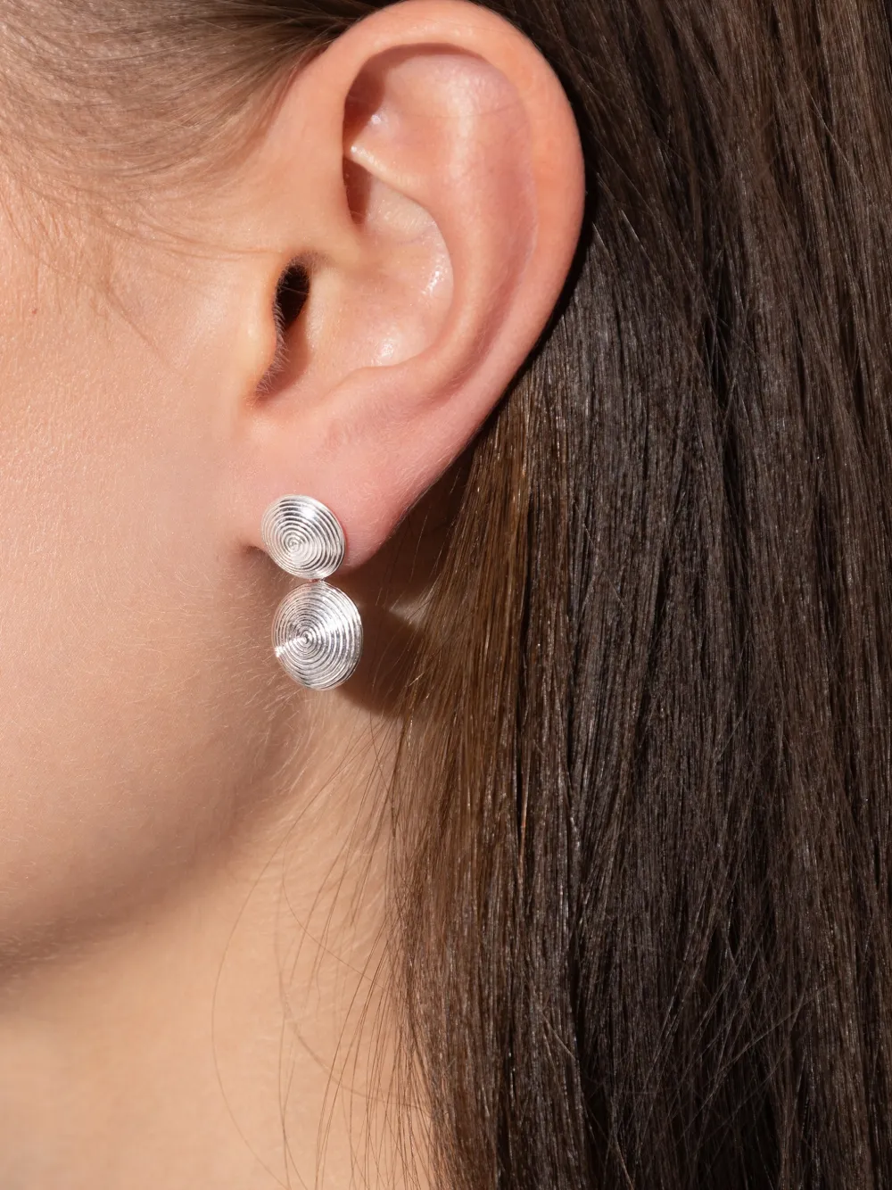 LIE STUDIO Rita double-disc earrings - Zilver