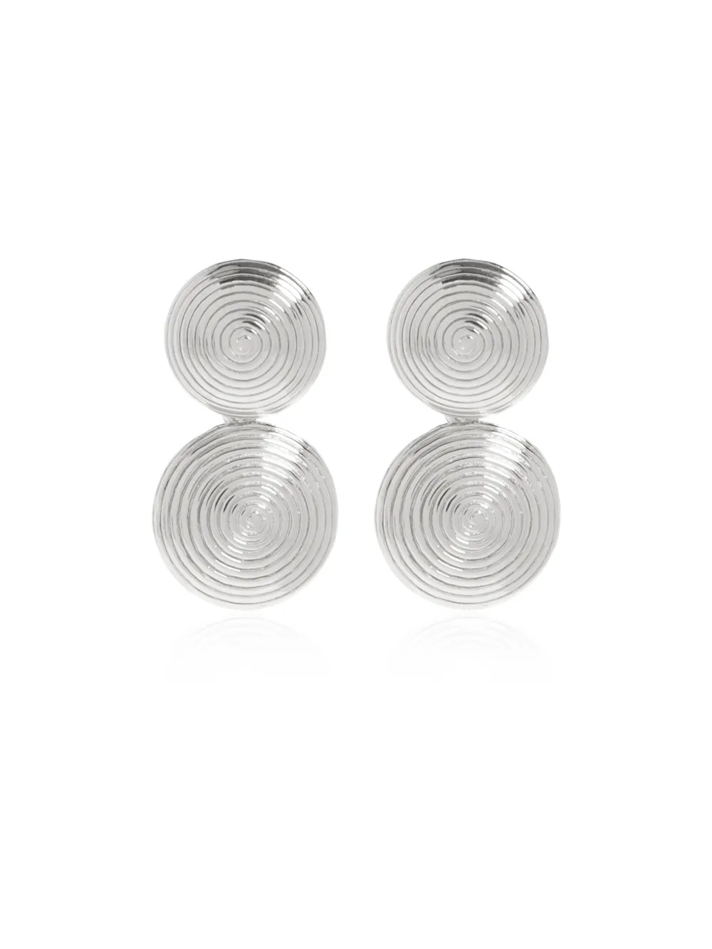 Lie Studio Rita Double-disc Earrings In Metallic