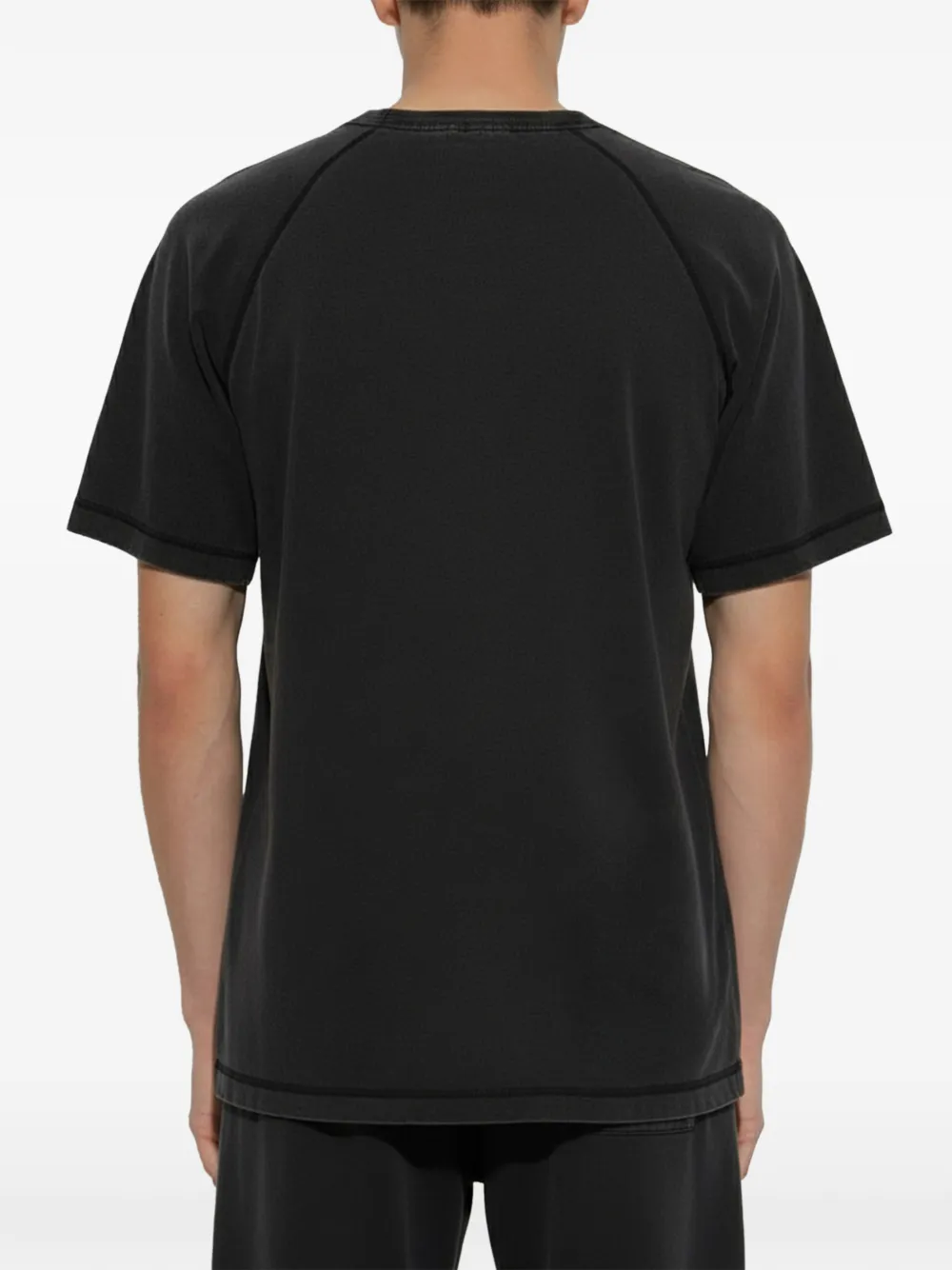Diesel T-adjind-New T-shirt met logo-applicatie Zwart