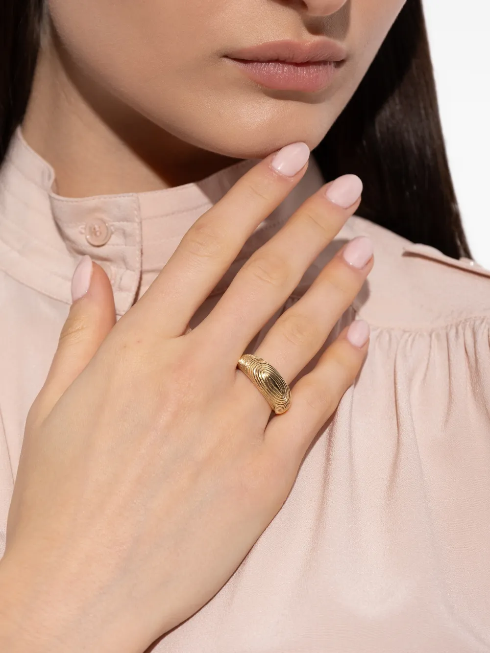 Lie Studio Audrey Textured Ring In Gold