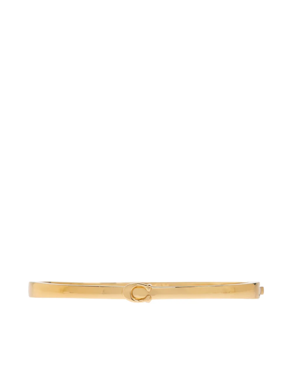 Coach Logo Bangle Bracelet In Gold