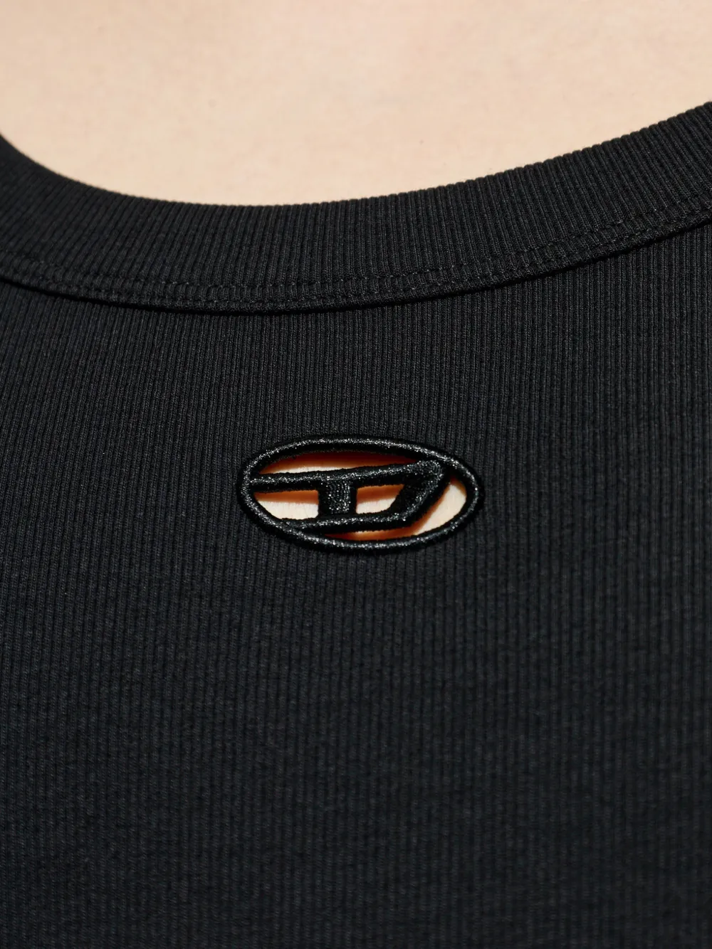 Diesel T-Wife-Dco spencer met logo Zwart