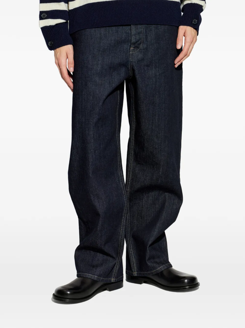 Jil Sander Jeans met knoopsluiting Blauw