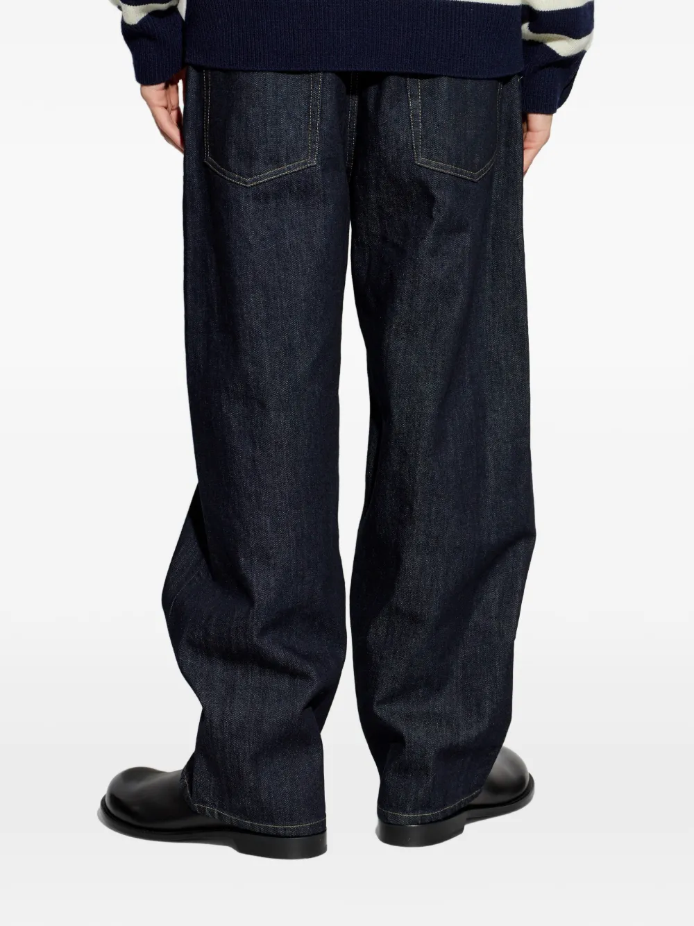 Jil Sander Jeans met knoopsluiting Blauw