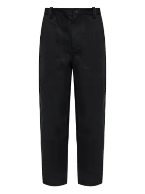 破損あり美品。ジルサンダー ベルベットパンツ 黒 M46 Jil Sander ベルテッド パンツ | ブラック | FARFETCH JP
