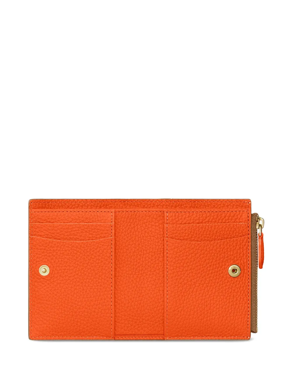 Maison De Sabre Zipped Bifold Leather Wallet In Brown