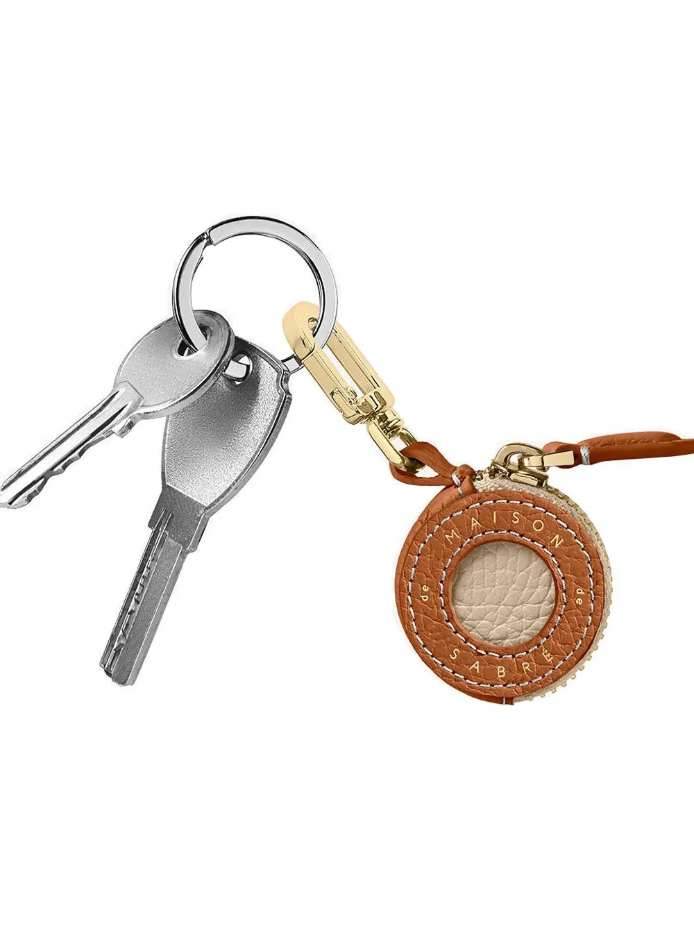 Maison De Sabre Leather Airtag Charm In Blue