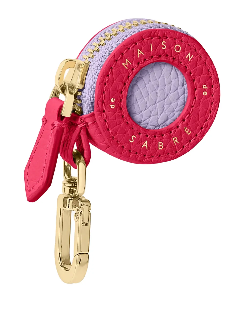 Maison De Sabre Leather Air Tag Charm In Brown