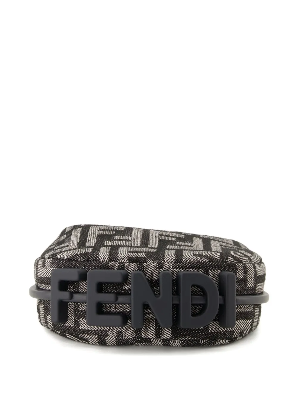 FENDI graphy monogram zipped mini bag Zwart
