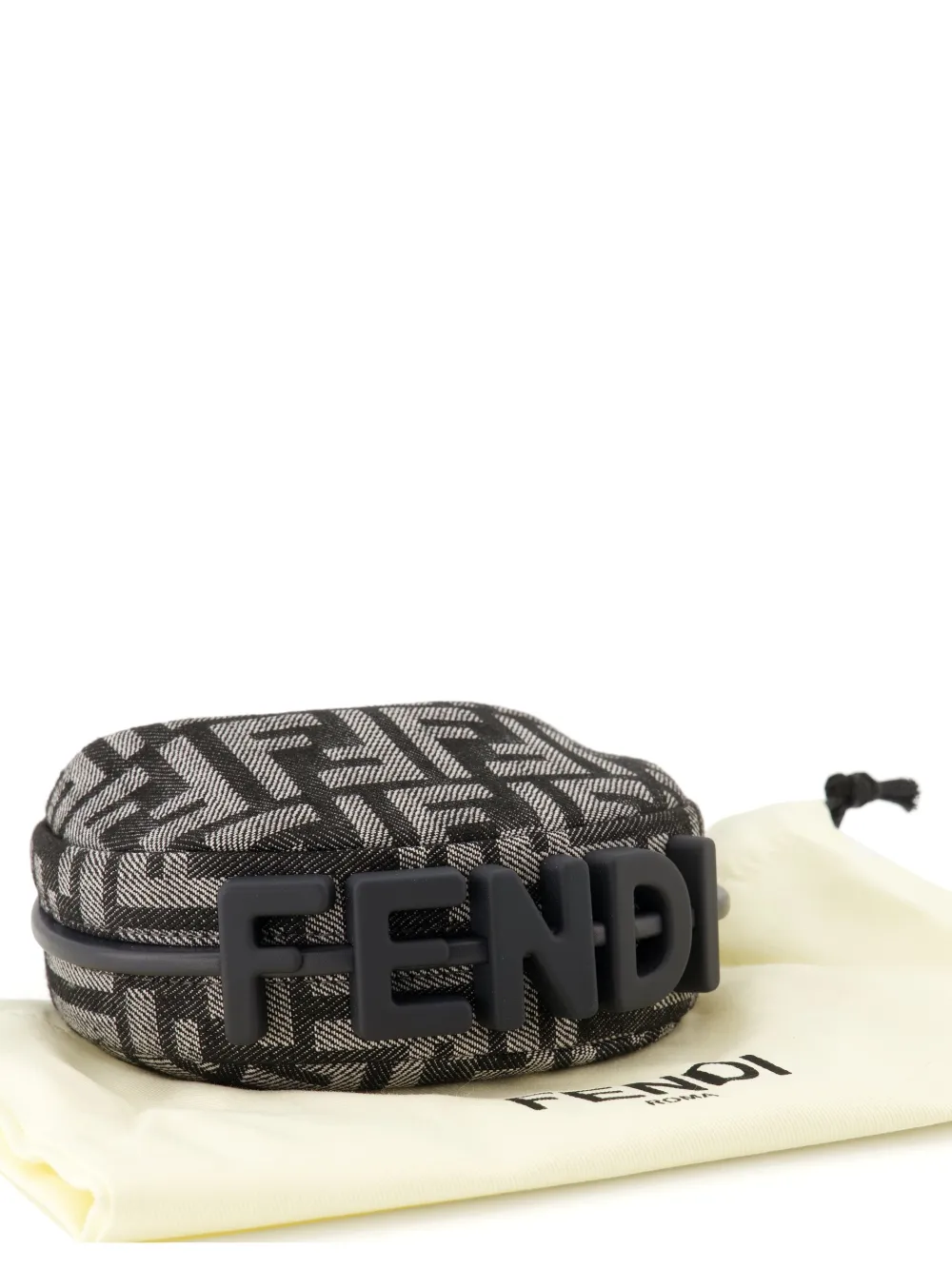 FENDI graphy monogram zipped mini bag Zwart