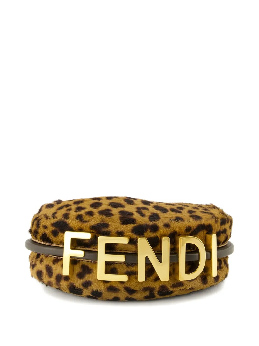 FENDI Fendigraphy nano logo-lettering leopard mini bag | Mini Bags | Image 2