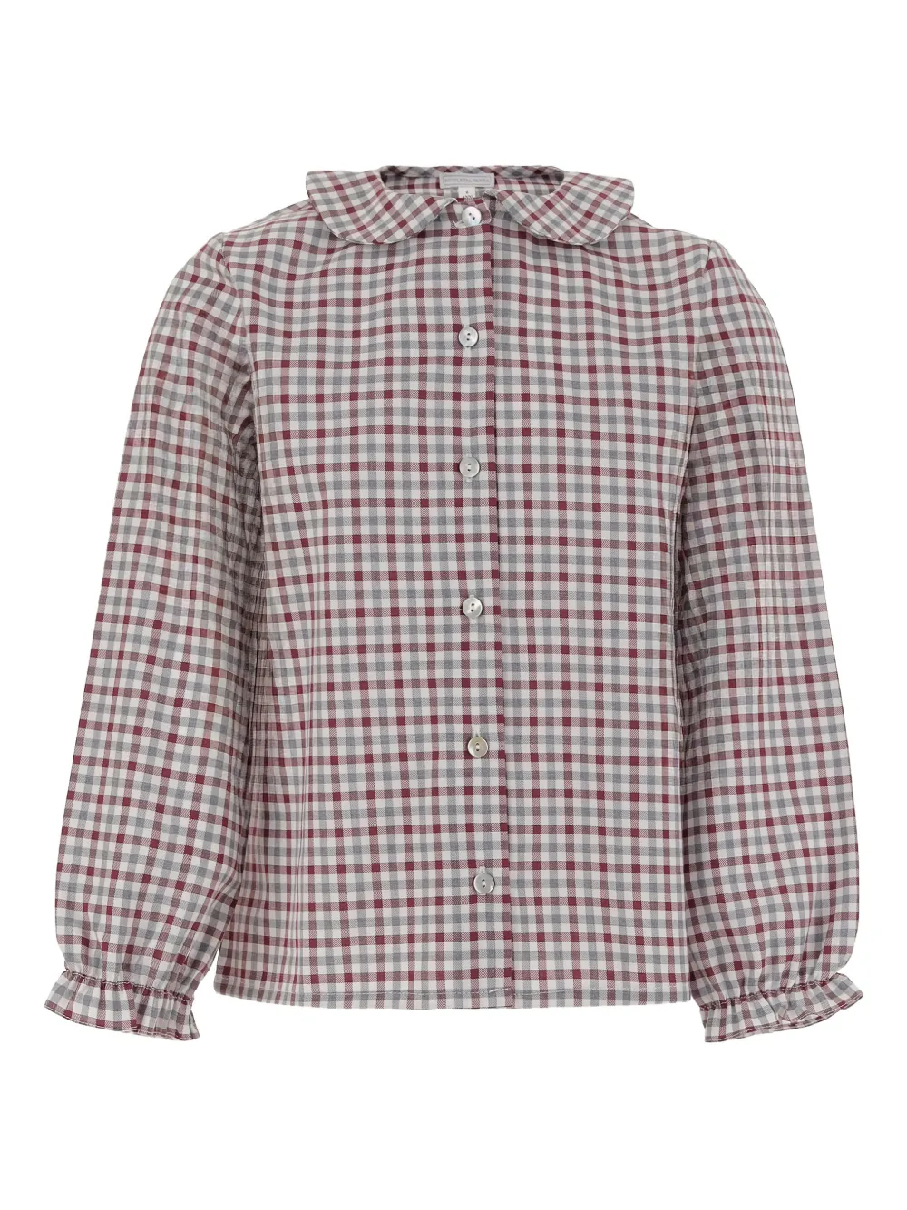 Nicoletta Fanna Hemd mit kariertem Kragen - Grau