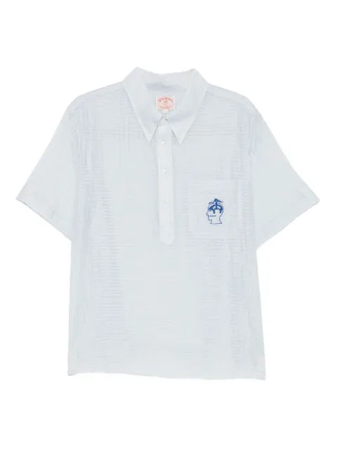 Brain Dead x Brooks Brothers California embroidered textured polo shirt
