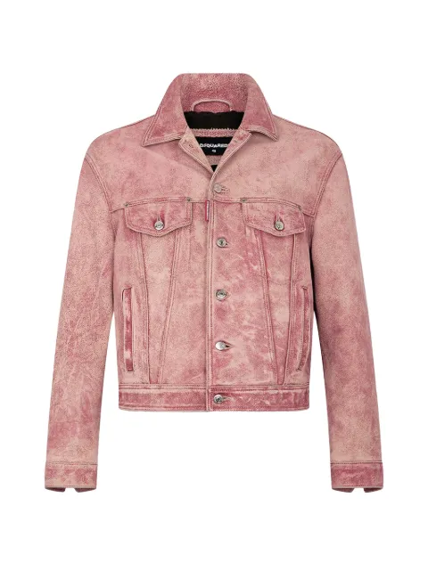 DSQUARED2 cracked leather jacket