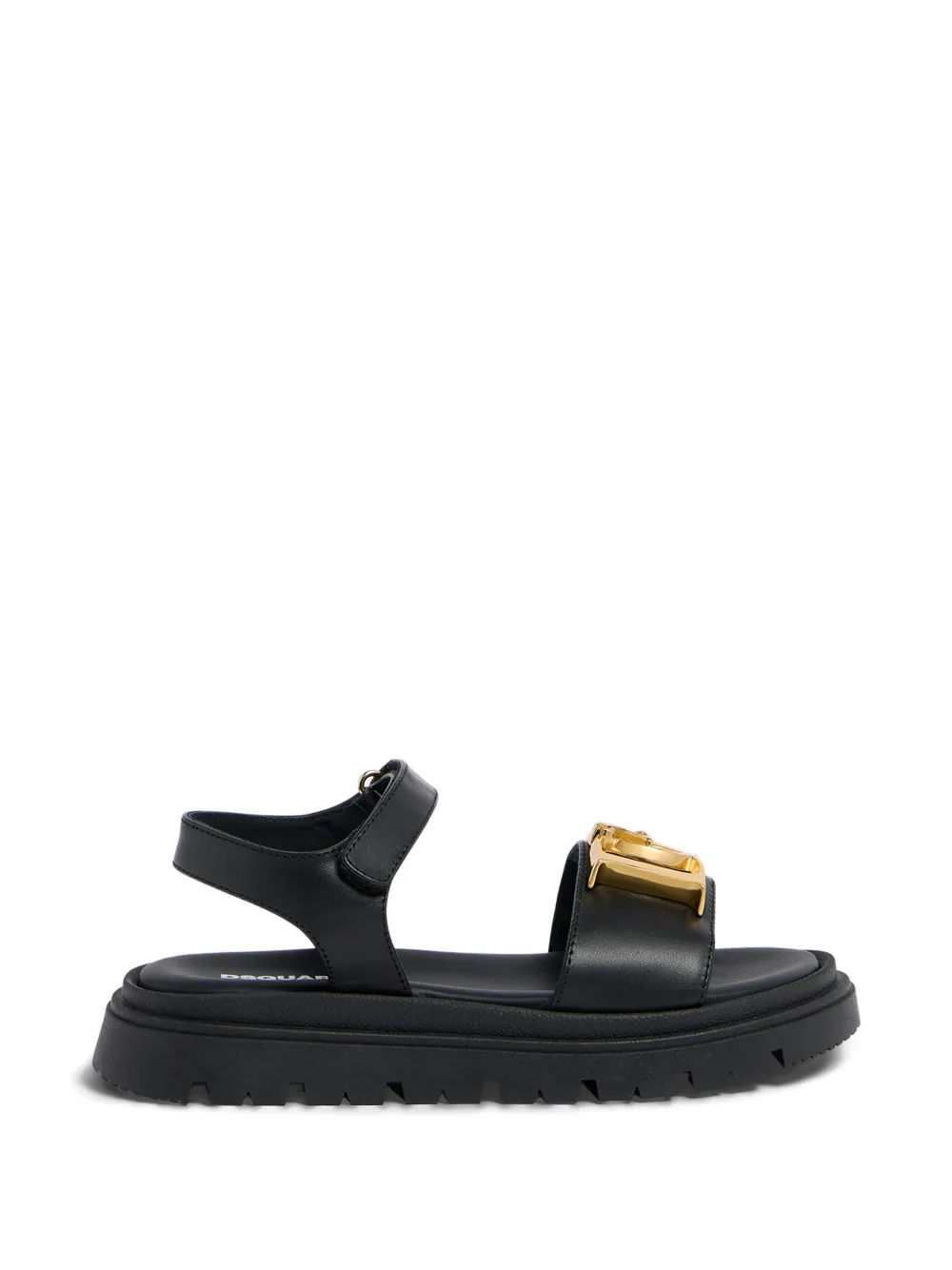 DSQUARED2 KIDS Sandalen met logodetail Zwart