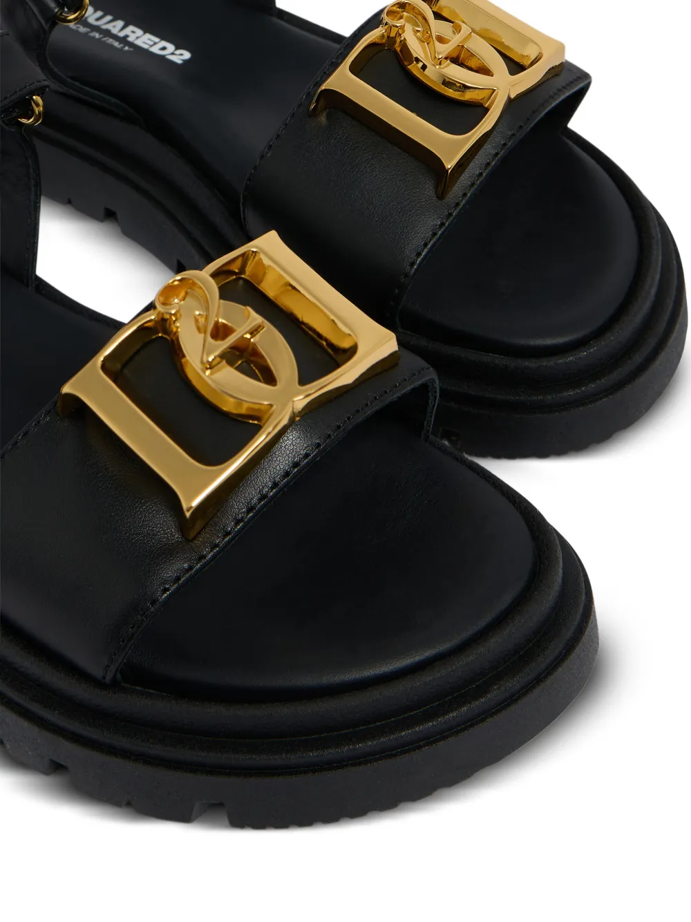 DSQUARED2 KIDS Sandalen met logodetail Zwart