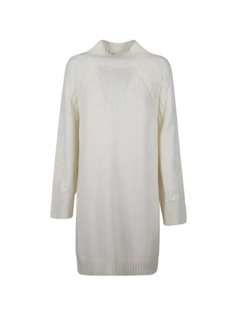 ERMANNO FIRENZE  cable-knit embroidered dress