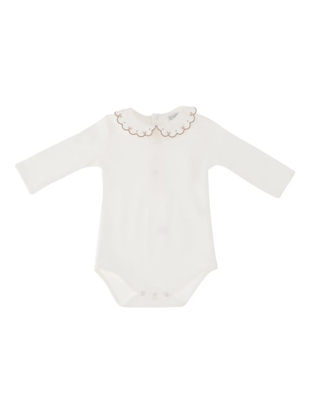 Nicoletta Fanna Body mit besticktem Kragen - Nude