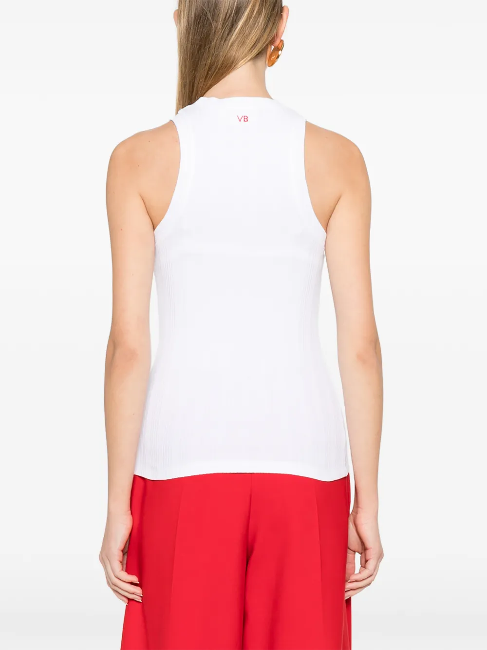 Victoria Beckham Geribbelde tanktop Wit