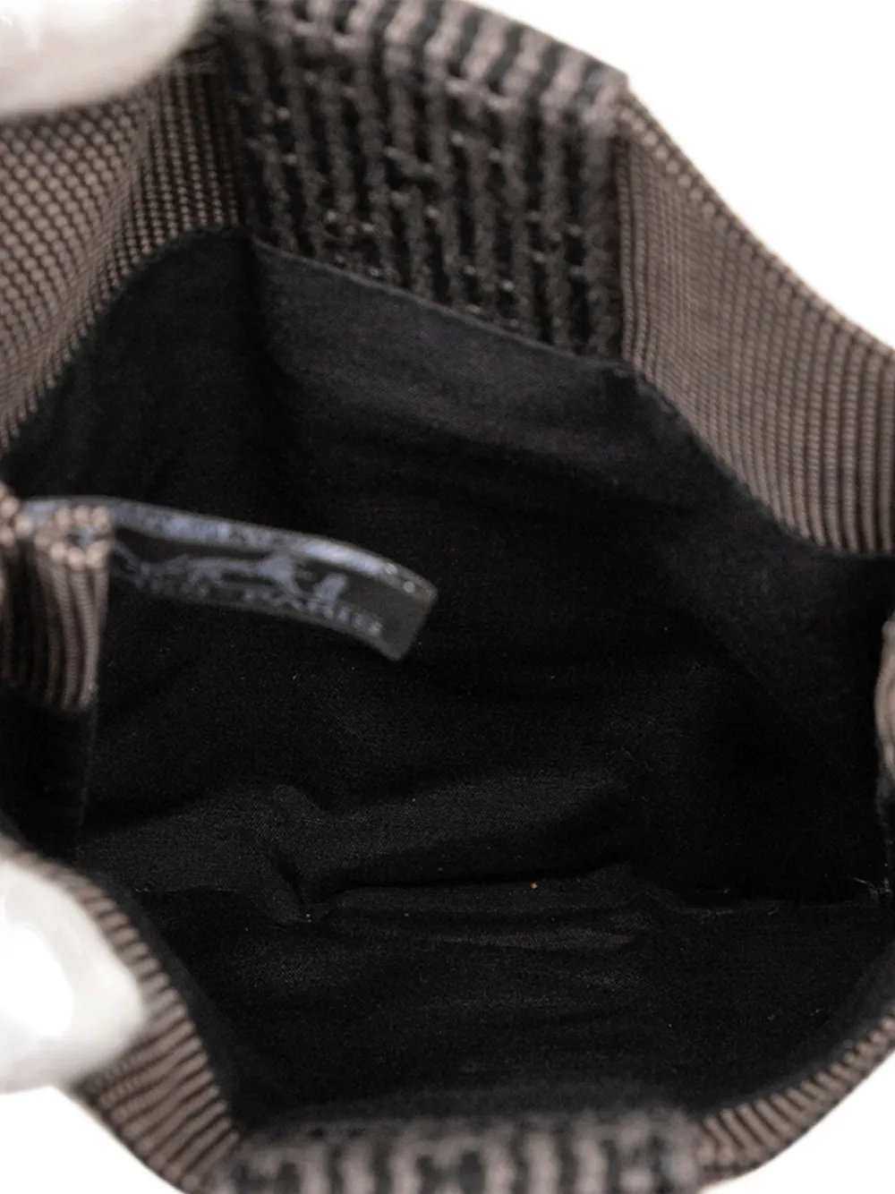 HERMES Pre-owned 1990-2010 Canvas Herline Pochette Crossbody Bag In Gray