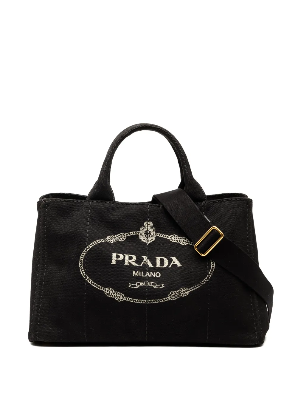 Prada Pre-Owned 2013-2025 Canvas Canapa Logo satchel | Black | Image 1