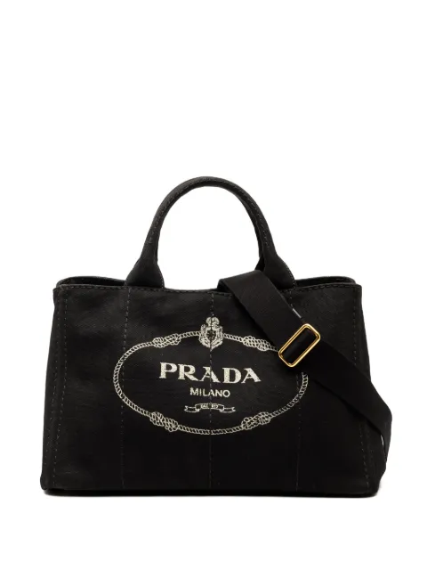 Prada Pre-Owned 2013-2025 Canvas Canapa Logo satchel
