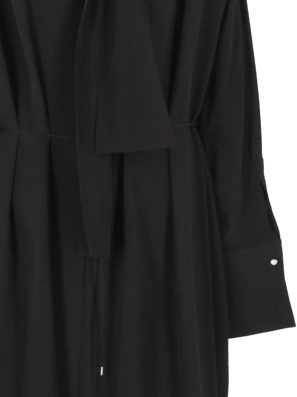 Tie-Neck Shirt Maxi Dress