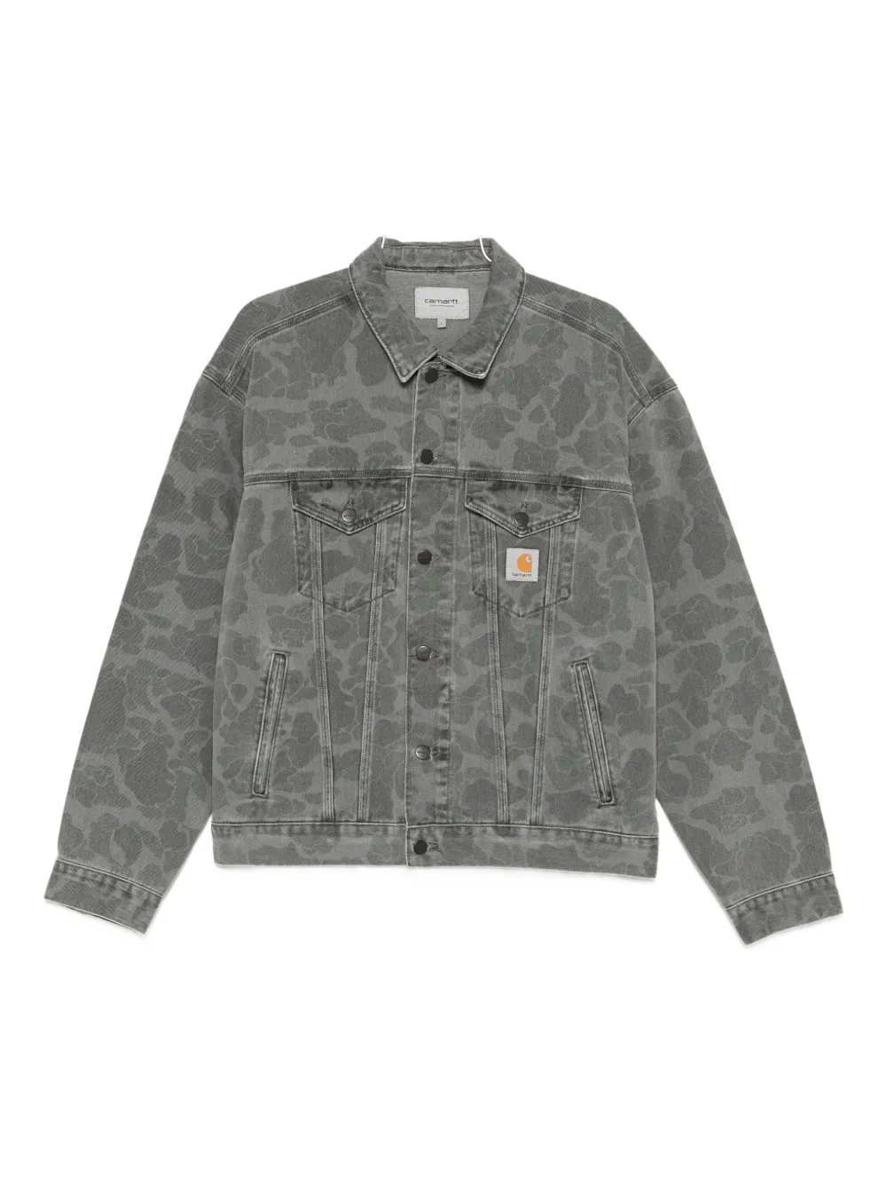 Carhartt WIP Helston camouflage buttoned jacket | Grey | Image 1