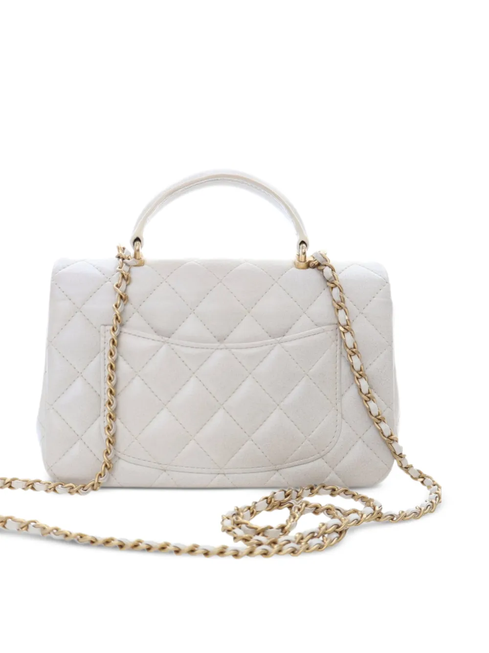 CHANEL Pre-Owned 2021 Mini Rectangular Lambskin Top Handle Flap satchel | Pre-Owned | Image 2