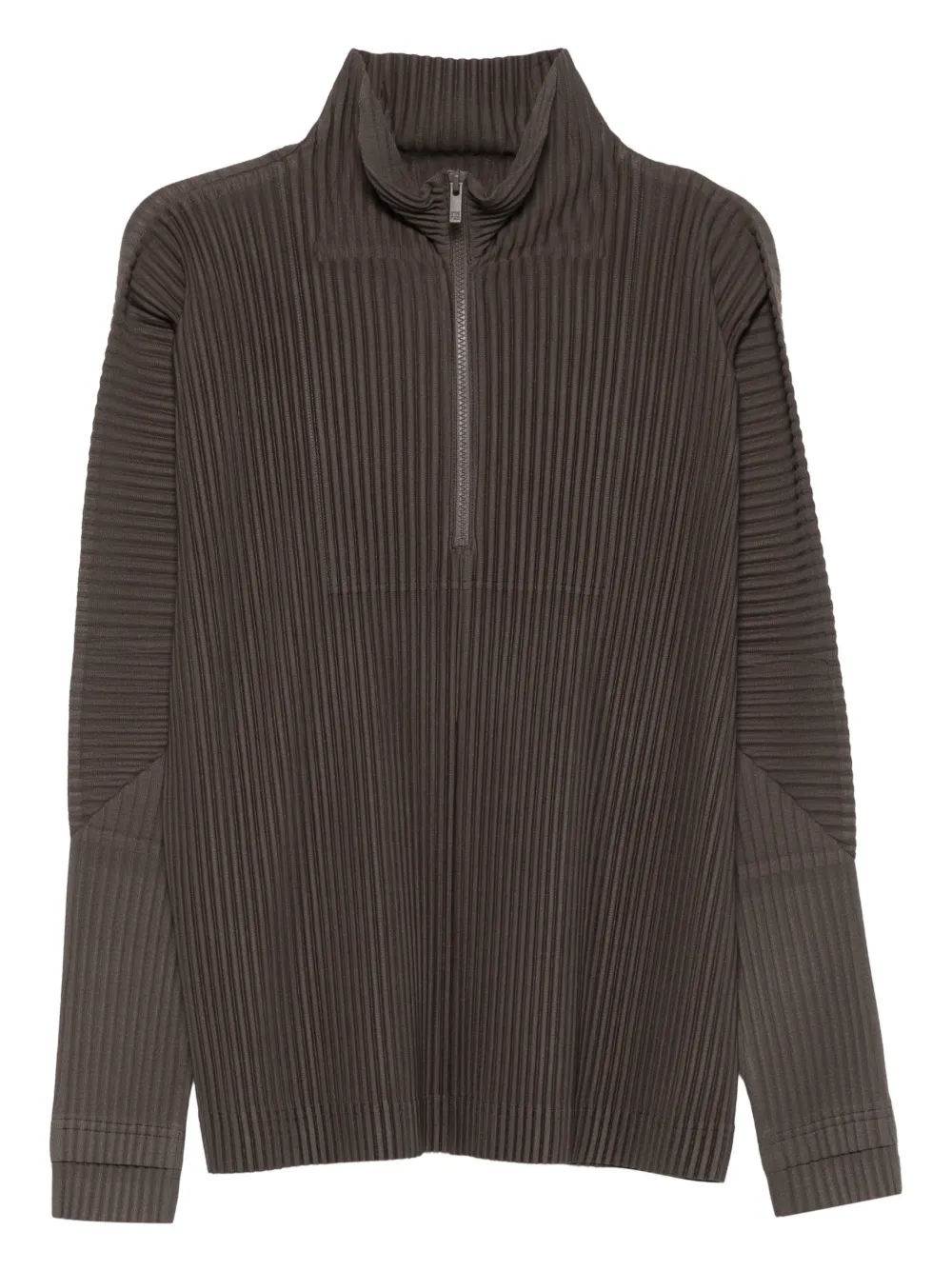 Homme Plissé Issey Miyake zip-up pleated top - Verde