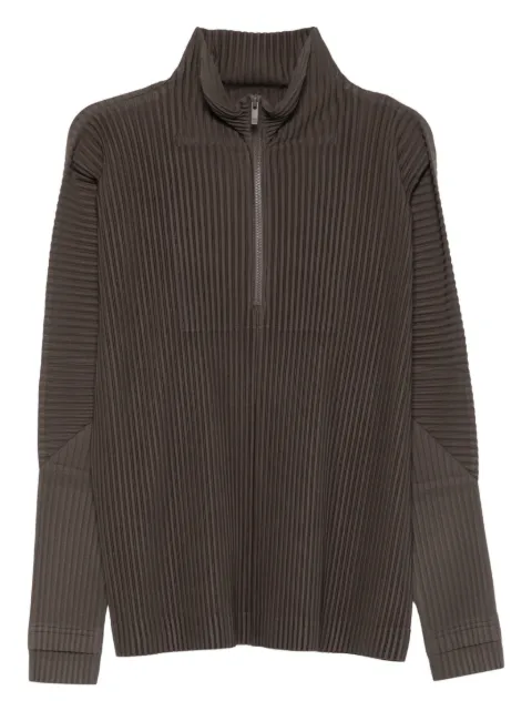 Homme Plissé Issey Miyake top plisado con cierre