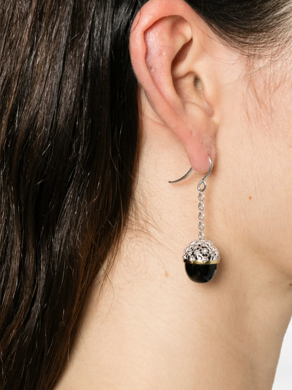 TOTEME lace drops silver - Zilver