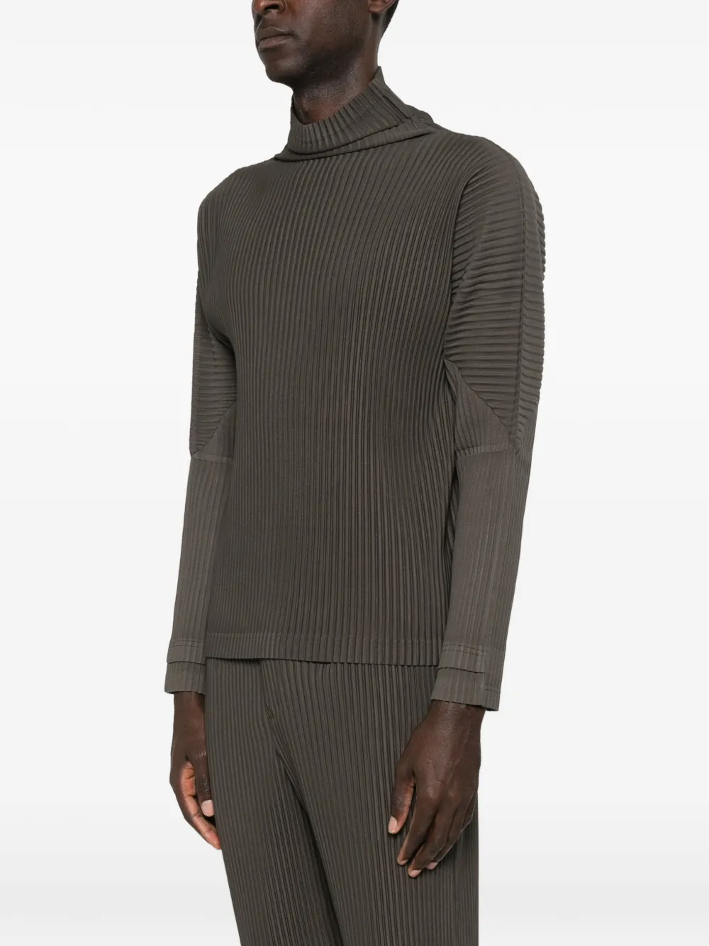 Homme Plissé Issey Miyake Geplooide top met col Groen