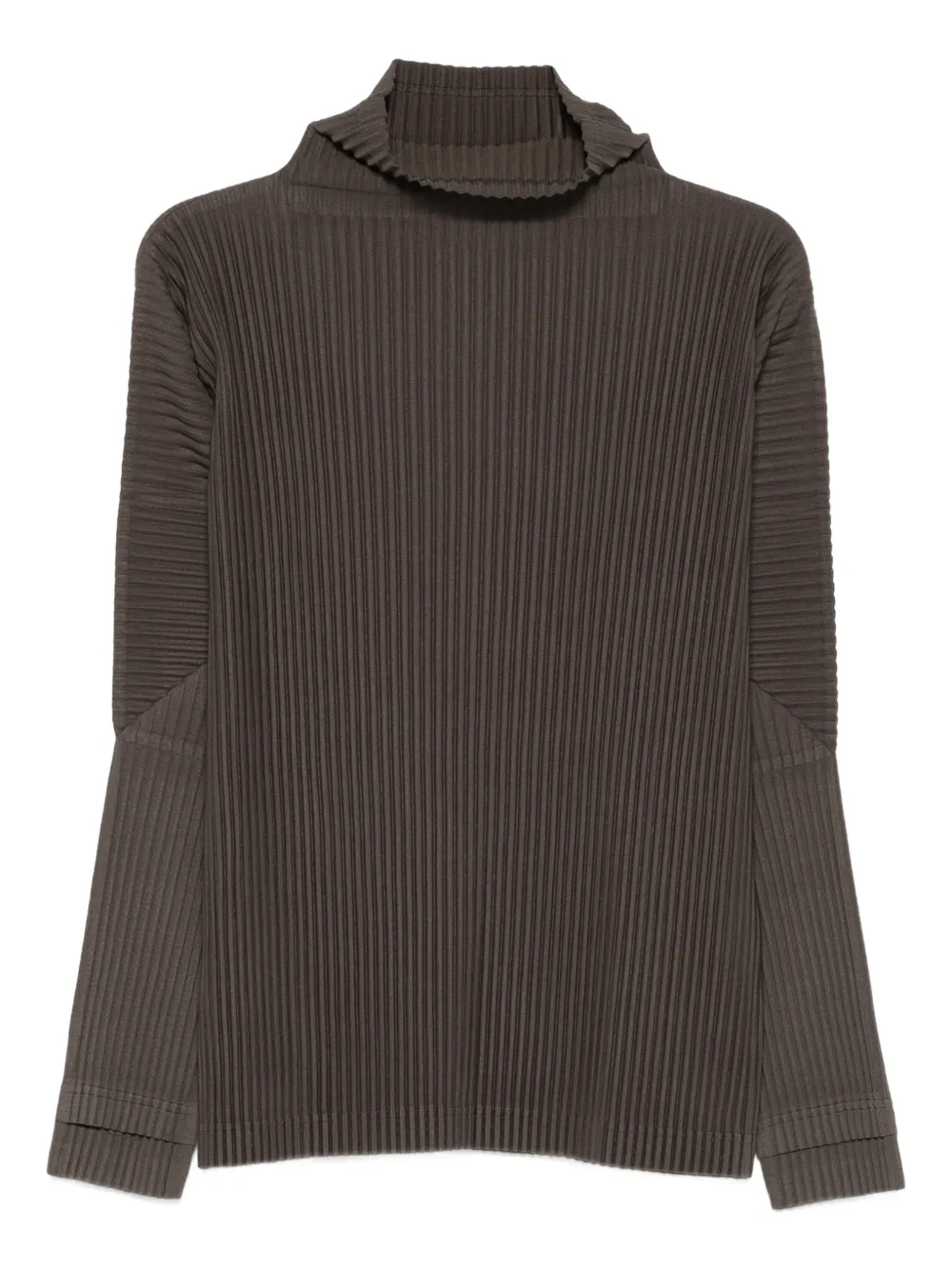 Homme Plissé Issey Miyake pleated roll-neck top - Verde