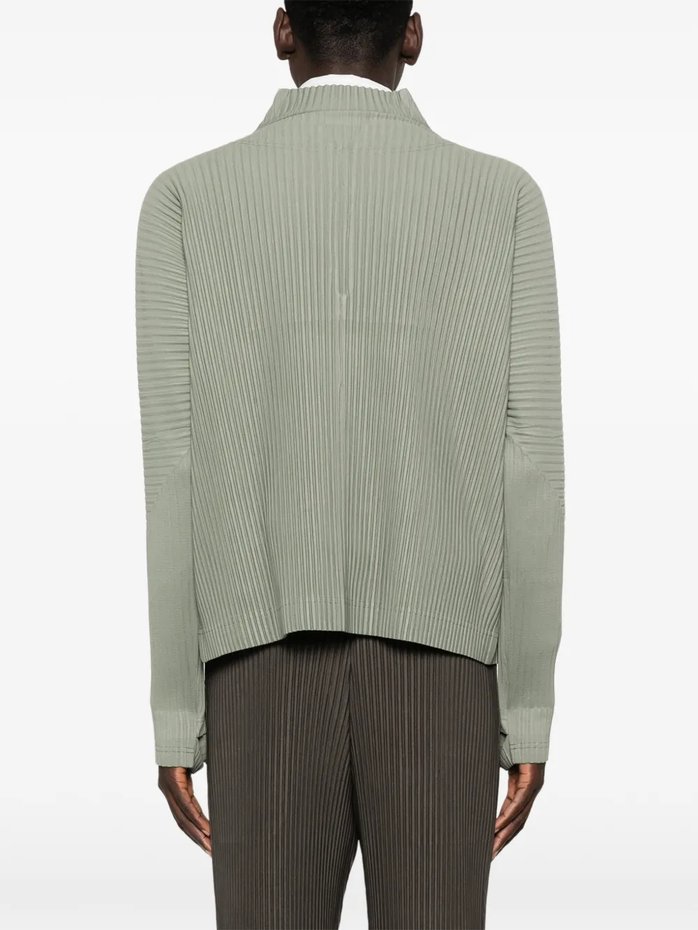 Homme Plissé Issey Miyake Geplooide top met rits Groen