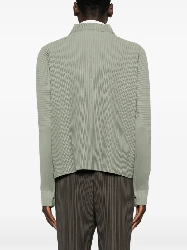 Homme Plissé Issey Miyake Zip Plissé Top | Green | FARFETCH ZA