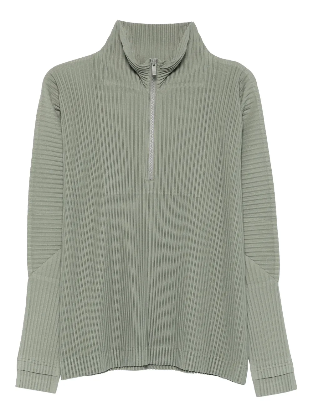 Homme Plissé Issey Miyake zip plissé top - Verde
